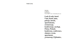 Desktop Screenshot of hotelunia.w.polsce.com